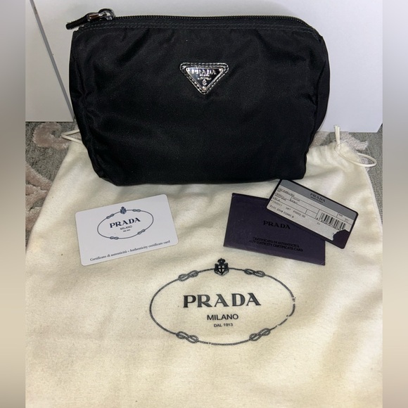 Prada beauty/clutch  bag with its cards and dust bag - Picture 1 of 6